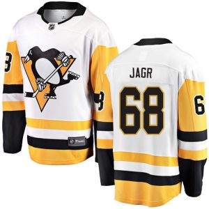 Herren Pittsburgh Penguins Eishockey Trikot Jaromir Jagr #68 Breakaway Weiß Fanatics Branded Auswärts